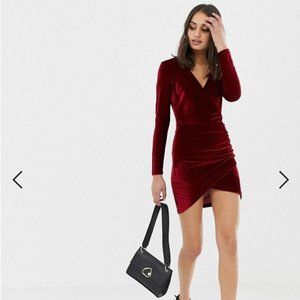ASOS Parisian Velvet Wrap Dress